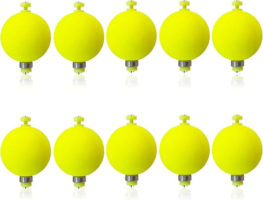 Fishing Bobbers Floats Set Weighted Fishing Bobbers for Fishing, Foam Snap on Float Weighted Bobbers Push Button Spring Fishing Floats Fishing Bobbers Assortment for Catfish