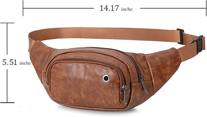 DAITET Crossbody Fanny Pack for Men&Women,Large Waist Bag & Hip Bum Bag with Adjustable Strap for Outdoors Workout Traveling Casual Running Hiking Cycling