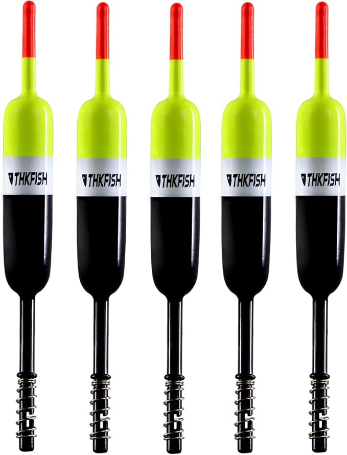 THKFISH Fishing Bobbers Fishing Floats and Bobbers Slip Bobbers for Fishing Balsa Floats Crappie Fishing Bobbers Fixed Bobber (1.5"X0.59"X5.4") (2.5"X0.59"X5.4")