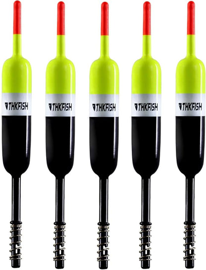 THKFISH Fishing Bobbers Fishing Floats and Bobbers Slip Bobbers for Fishing Balsa Floats Crappie Fishing Bobbers Fixed Bobber (1.5"X0.59"X5.4") (2.5"X0.59"X5.4")