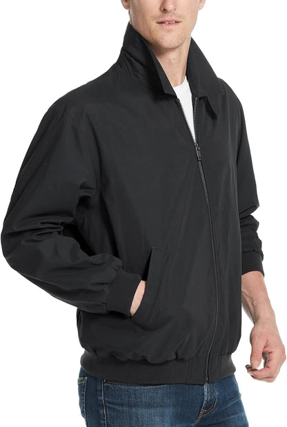 Weatherproof Men's Golf Jacket - Lightweight Windbreaker, Water-Resistant Microfiber Shell, Perfect for Golf & Casual Wear