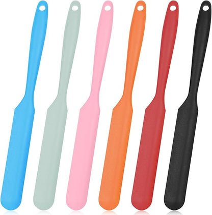 Gartful 6PCS Colored Silicone Spatula Stick, Reusable Epoxy Stir Sticks Scraper DIY Crafts Tools for Mixing Resin, Paint, Waxing, Liquid, Arts Projects, Facial Mask Stirring Rods, 6 Colors