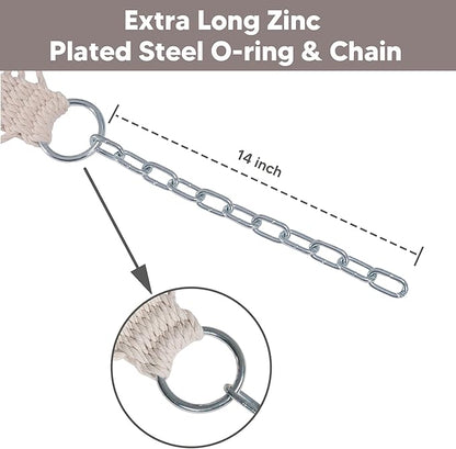 SUNCREAT Hammocks 14 FT Quick Dry Hammock Double Size with Spreader Bar, 2 Person Hammock for Outdoor Patio Yard Poolside, 450 lbs Capacity, Light Gray