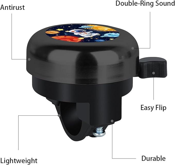 MZELQ Bicycle Bell Cute Clear Sound Adjustable Size Aluminum Bike Accessories Bell Ring for Girls Women Kids Adults