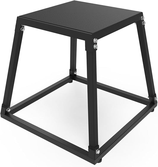 Heavy-Duty Steel Reinforced Jump Box -12 "Anti-Slip Sports Reinforcement Box, Fitness Box Jump, Exercise Step Platform, Strength Training, Suitable for Home and Gym