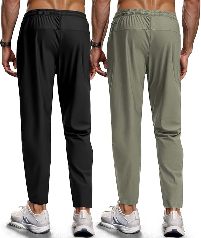 Men's Hiking Pants Quick-Dry Lightweight Sweatpants Outdoor Fishing Pants Water Resistant with Zipper Pockets
