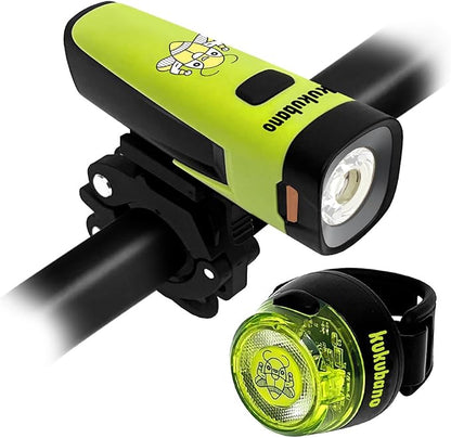 LED Bike Light Set, USB Rechargeable Headlight and Taillight, Waterproof for E-Bikes, Scooters, and Mountain Bikes