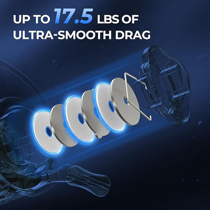 KastKing Centron Lite Fishing Rod and Reel Combo, IM6 Graphite 2Pc Blanks, Stainless Steel Guides with Ceramic Rings, Contoured EVA Handles & Fighting Butt, Split or Full Rear Handle Design, 13 Models