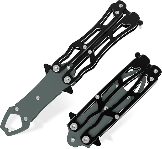 Fish Gripper for Fishing - Saltwater Fish Grabber Tool, Lightweight Aluminium Stowaway Fish Holder for Caught Fish Lip Grips Gift for Angler