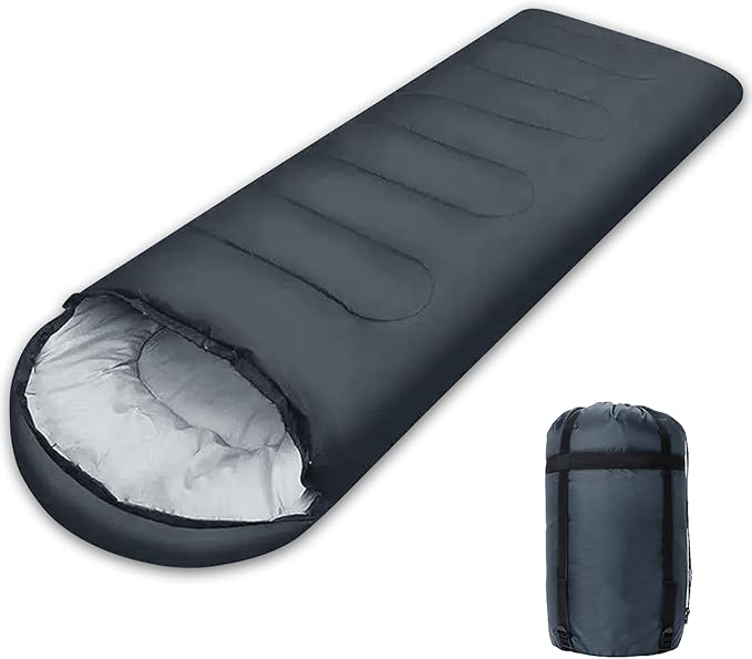 Camping Sleeping Bag 3 Seasons Warm & Cool Weather, Lightweight, Waterproof, Portable Backpacking for Adults & Kids - Camping Essentials Gear Accessories Hiking Travel