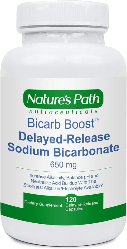 Sodium Bicarbonate 650 mg Tablets - Strongest Alkaline Tablets - Electrolyte Supplement & Keto Electrolyte Pills, Salt Tablets Hydration & Rehydration, Endurance, Stamina: 120 Capsules