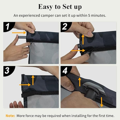 TOMOUNT Camping Cot Ultralight Folding Width 2.3ft Camping Cot for Adults Backpacking Cot for Camping Hiking Camping cots(Black Camouflage)