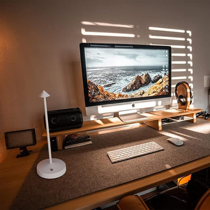 2 PACK Cordless Lamps,Battery Rechargeable Table Lamp,Portable Lamps,2 Level Brightness Dimmable Night Light,Minimalist Design,Cordless Table Lamps for Living Room/Restaurant/Couple Dinne(White)