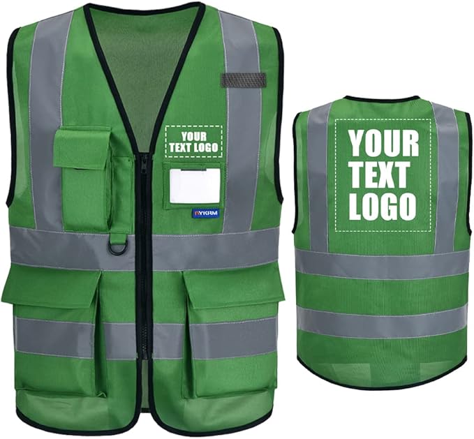 A-SAFETY High Visibility Reflective Safety Vest Customize Logo (XS-8XL)