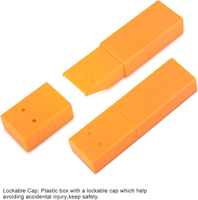 FOSHIO 60 Degree Snap Off Blades 9MM Universal Art Knife Replacement Blades, High Hardness Stainless Steel Auto Vinyl Wrap Box Cutters Knife, Pack of 100