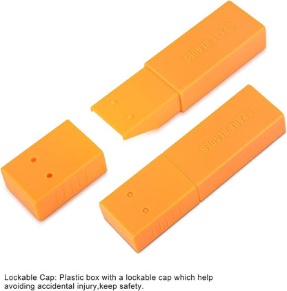 FOSHIO 60 Degree Snap Off Blades 9MM Universal Art Knife Replacement Blades, High Hardness Stainless Steel Auto Vinyl Wrap Box Cutters Knife, Pack of 100