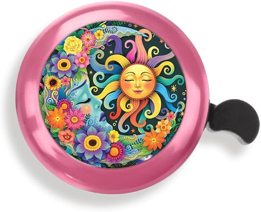 WIRESTER Pink Aluminum Round Bike Bell, Classic Ring Bicycle Bell, Bike Accessories Bell Ring for Adults Kids Girls Boys