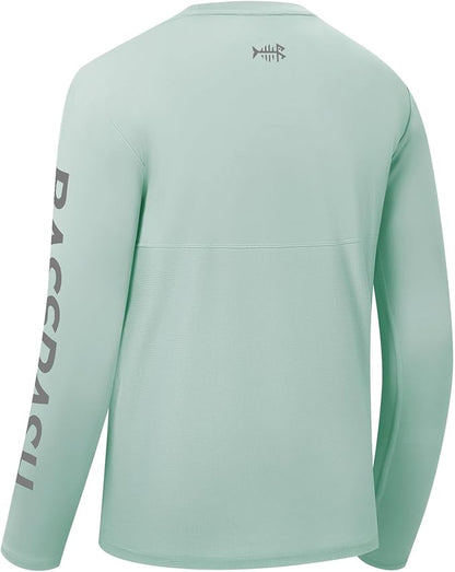 BASSDASH Fishing T Shirts for Men UV Sun Protection UPF 50+ Long Sleeve Tee T-Shirt