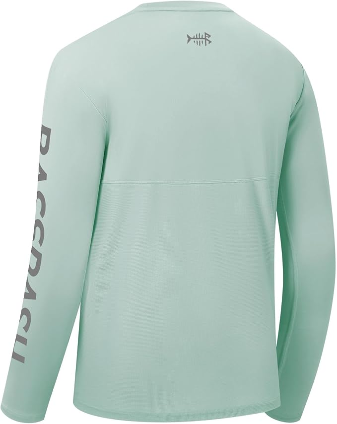 BASSDASH Fishing T Shirts for Men UV Sun Protection UPF 50+ Long Sleeve Tee T-Shirt