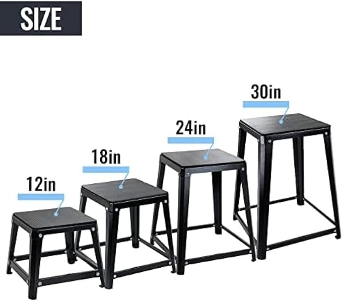 Plyometric Boxes Steel Plyo Box Fitness Exercise Jump Box For Home Gym Plyometric Jumping Exercises
