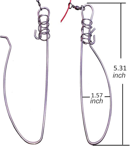 Fish Stringer, Fishing Stringer Clip Live Fish Lock, with High Strength Snaps/Buckles, Big Fish Wire Rope Cable Fishing Holder Kit with Float and Plastic Handle