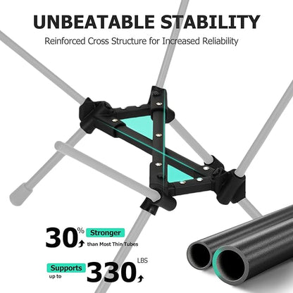 Overmont Ultralight Portable Camping Chair- Lightweight Folding Backpacking Chair, Support up to 330Lbs Compact Beach Chair for Adults with Carry Bag for Backpack Hiking Fishing Outdoor Camp 2pcs