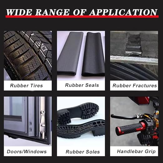 Rubber Glue,100g Super Glue for Rubber, RC Tires, Seals, Gaskets, Shoe Soles, Hose, Rubber Adhesive Heavy Duty, Waterproof, Motorcycle Handlebar Grip Glue for Automotive Parts, Bike Tires