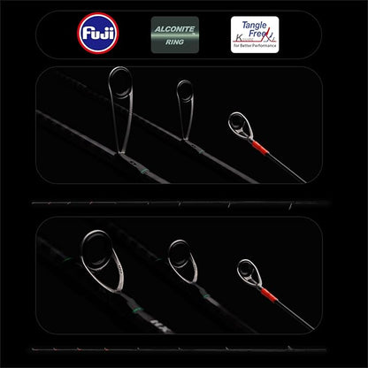 PURELURE Zero Ultralight Fishing Rod Solid Tip, 40 Ton Carbon Fiber Spinning & Casting Rod 2 or 5-Piece, Extra Fast/Fast Action, One-Piece Full Carbon Handle and Reel Seat, Fuji Alconite Guide