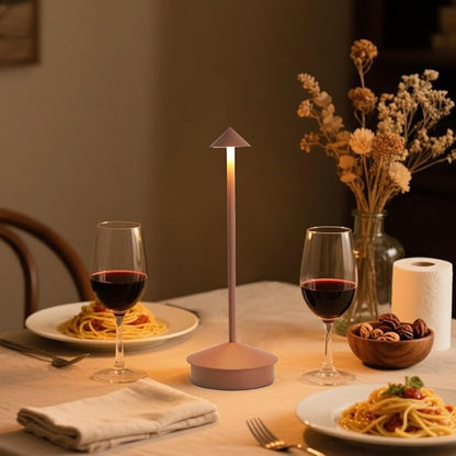 EJQ Cordless Table Lamp,Bedside Table Lamp for Bedroom,6000mAh Battery Operated Portable LED Desk Lamp,3 Way Dimmable Touch Lamp Rechargeable USB Charging Ports for Restaurant/Patio/Outdoor(Brown)