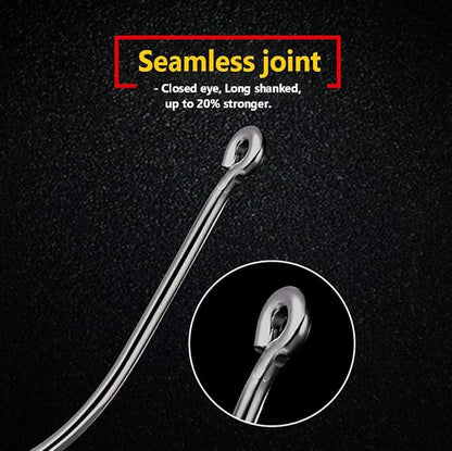 Dyxssm 150pcs/lot Forged Long Shanked Fishing Hooks Stainless Steel Fishing Hook for Saltwater Freshwater, Circle Octopus Fishing Hooks