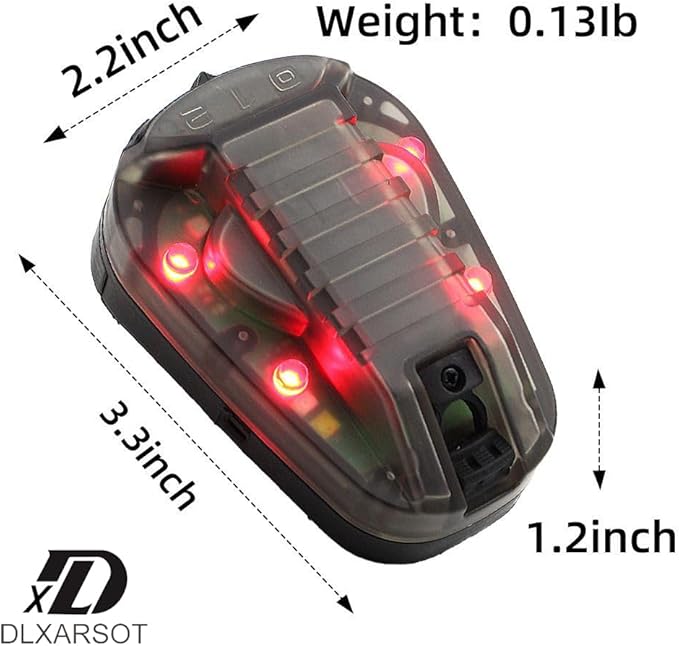 Tactical Helmet Light Signal Light Military IFF Helmet Light Flashlight Survival Signal Light for Outdoor Sports with LED + IR/Strobe