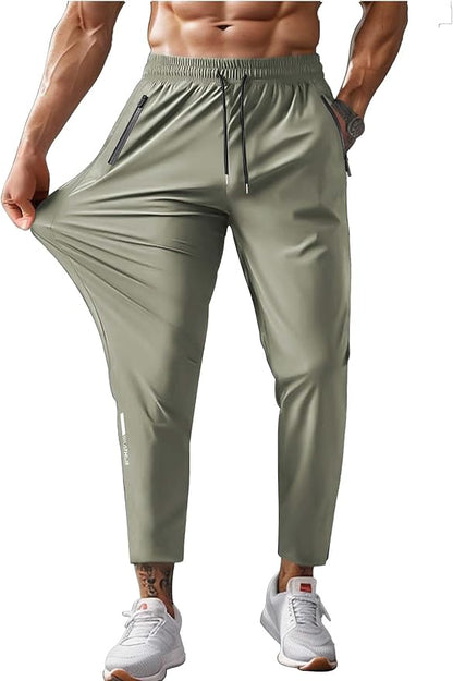 Men's Hiking Pants Quick-Dry Lightweight Sweatpants Outdoor Fishing Pants Water Resistant with Zipper Pockets