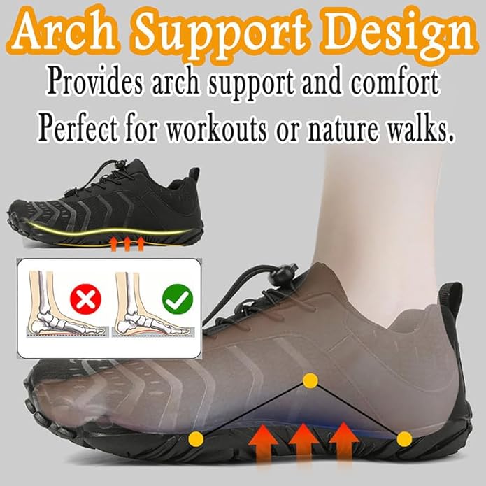 Barefoot Shoes Men Women Minimalist Shoes Zero Drop Workout Cross-Trainer Hiking Water Wide Toe Box Grounded Footwear Weightlifting Walking