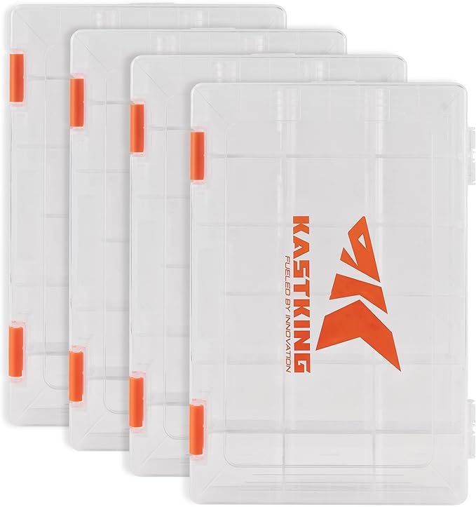 KastKing Karryall Fishing Tackle Bags with 4 * 3600 Tackle Trays - Saltwater & Freshwater Fishing Gear Storage