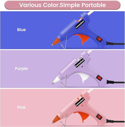 Hot Glue Gun, Mini Hot Glue Gun Kit with 30 Glue Sticks, Fast Preheating Hot Melt for School Crafts DIY Arts and Quick Home Repairs, 20w Pink