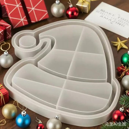 Christmas Resin Molds Silicone for Epoxy Resin Santa Hat Storage Container Resin Mold for Clay Plaster Gypsum Cement molds, DIY Christmas Silicone Mold Crafting Home Decoration