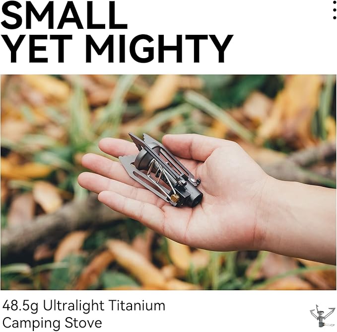 Fire-Maple Hornet II Portable Backpacking Hiking Stove, Mini with High Stability, UItra Light Titanium Gas Stove, for Camping, Backpacking, Hiking, and Survival