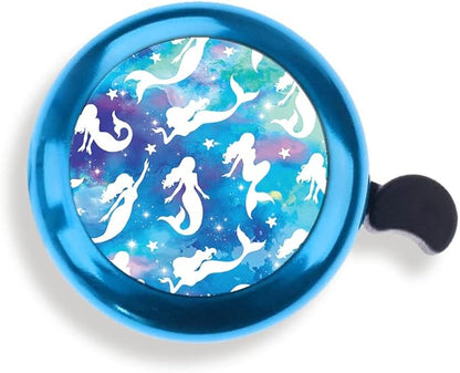 WIRESTER Blue Aluminum Round Bike Bell, Classic Ring Bicycle Bell, Bike Accessories Bell Ring for Adults Kids Girls Boys