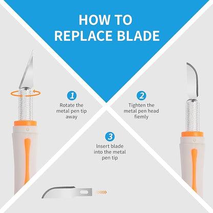 16-Piece Exacto Knife Set: 3 Hobby Knives &13 Industrial-Grade SK5 Steel Blades - Professional Craft Knife Set for DIY, Leather Craft, Pumpkin