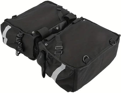 Colaxi Bike Pannier Double Pannier Cycling Side Bags Large Capacity Bike Bags for Rear Rack Bicycle Saddle Bag for Traveling, Black