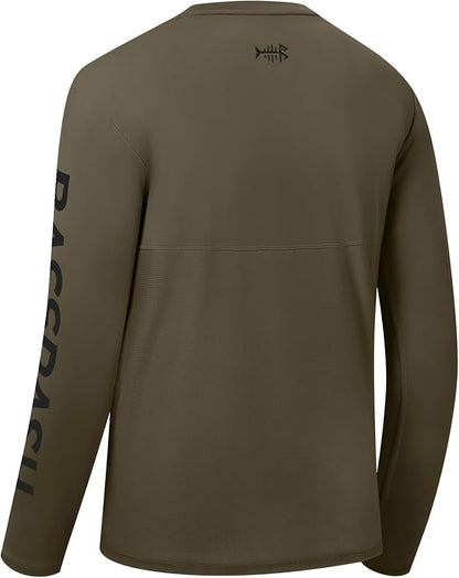 BASSDASH Fishing T Shirts for Men UV Sun Protection UPF 50+ Long Sleeve Tee T-Shirt