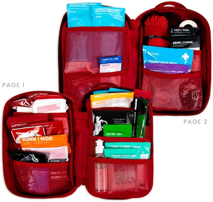 MY MEDIC MyFAK PRO First Aid Kit Bag - Emergency Survival Essentials, Medical Accessories, Rescue Necessities & Supplies for Home, Car, Boat or Travel - Coyote