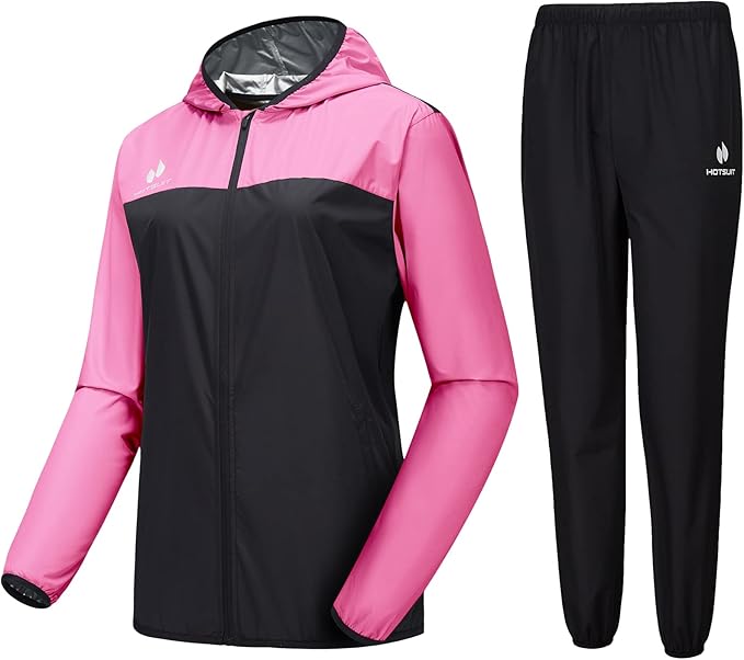 HOTSUIT Sauna Suit for Women Weight Loss Sweat Suits Sauna Jacket Pant Machine Washable Anti Rip for Gym Workout Exercise