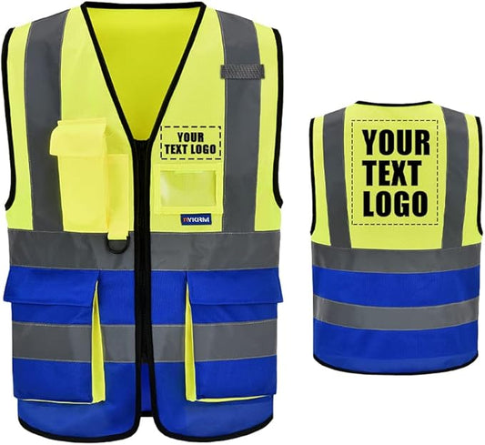 A-SAFETY High Visibility Reflective Safety Vest Customize Logo (XS-8XL)