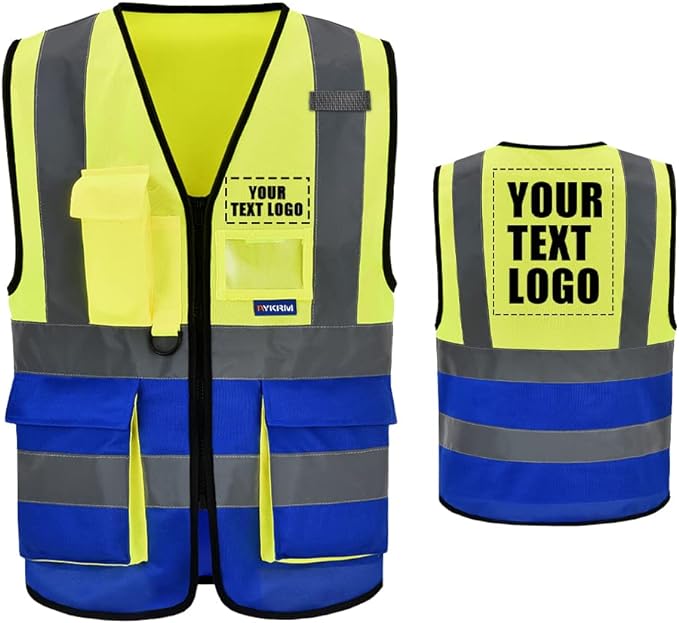 A-SAFETY High Visibility Reflective Safety Vest Customize Logo (XS-8XL)