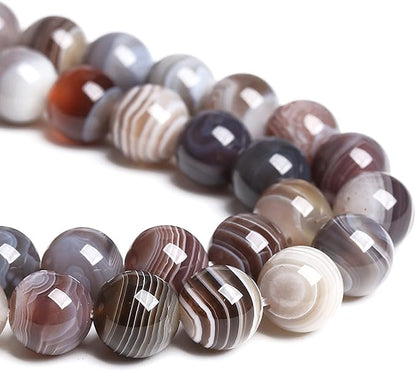 6MM 60PCS Natural Gemstone Stone Botswana Sardonyx Agate Beads for Jewelry Making DIY Bracelet