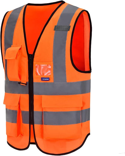 A-SAFETY High Visibility Reflective Safety Vest Customize Logo (XS-8XL)