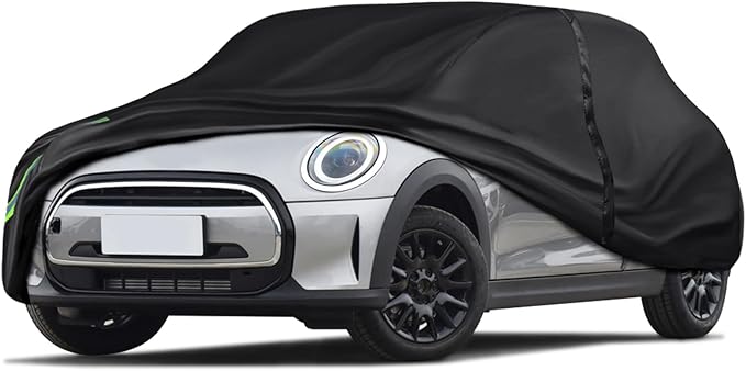 16-Layer 600D Heavy Duty Universal Full Car Cover for Outdoor & Indoor Use - All Weather Sun UV Rain Snow Dust Proof, Waterproof Scratch Resistant, Fits Hatchback Body Length Up to 181" /15 ft