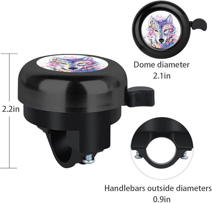 MZELQ Bicycle Bell Cute Clear Sound Adjustable Size Aluminum Bike Accessories Bell Ring for Girls Women Kids Adults