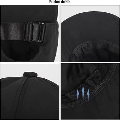 huablo]UPF 50+Womens Sun Hat UV Protection Hiking Fishing Hats Wide Brim Hat Adjustable Ponytail Packable Sun Cap